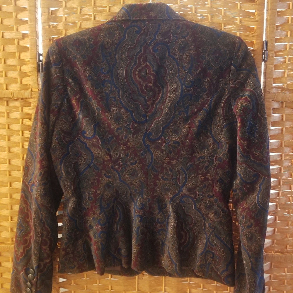 LAUREN BY RALPH LAUREN VELVET BLAZER (Tag Says P/M) - Picture 2 of 7